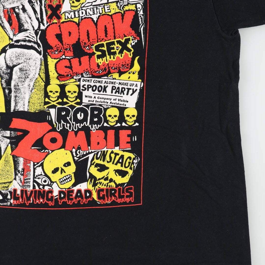 Rob Zombie Rob Zombie Band T-shirt Band T Men's XL size cotton black type Vintage Second Hand