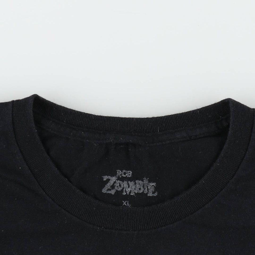 Rob Zombie Rob Zombie Band T-shirt Band T Men's XL size cotton black type Vintage Second Hand