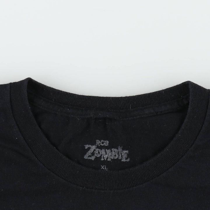 Rob Zombie Rob Zombie Band T-shirt Band T Men's XL size cotton black type Vintage Second Hand