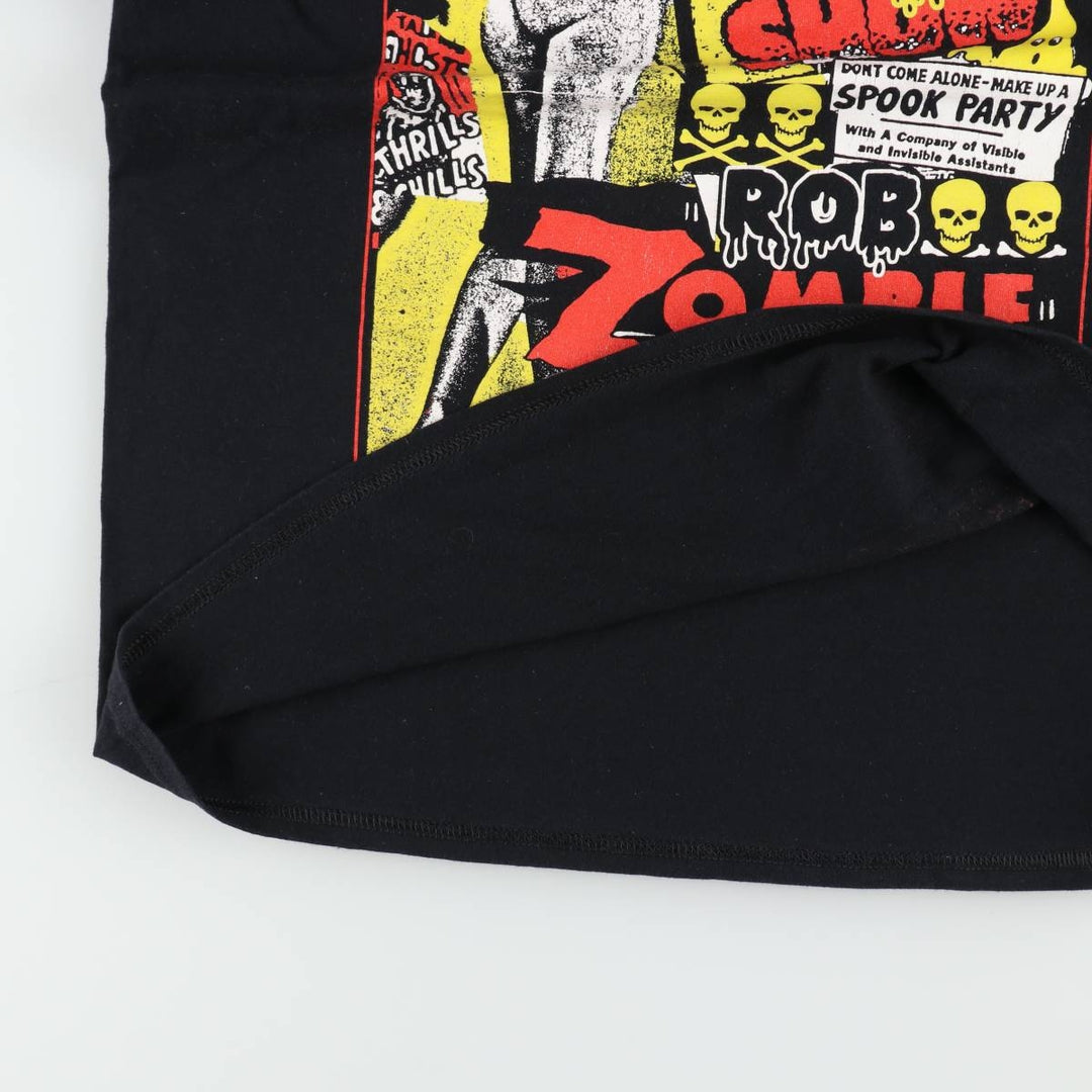 Rob Zombie Rob Zombie Band T-shirt Band T Men's XL size cotton black type Vintage Second Hand