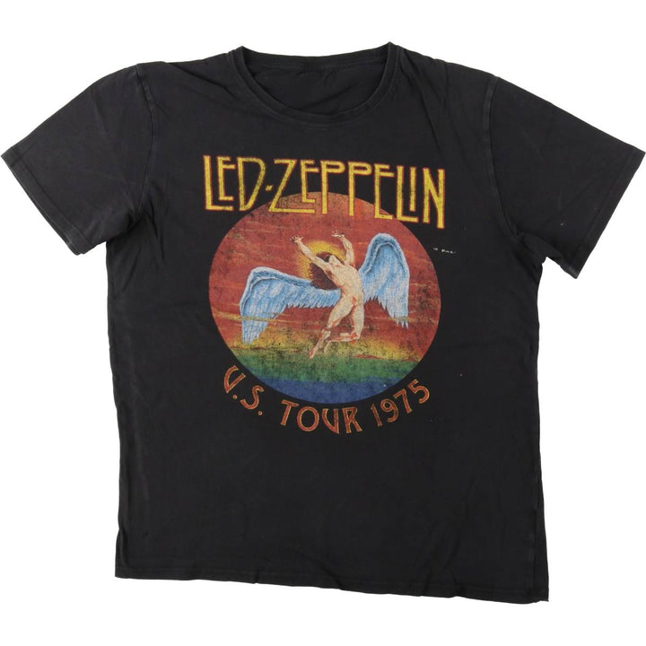 Led Zeppelin Band T-shirt, Band T, Men's L size cotton black type Vintage Second Hand