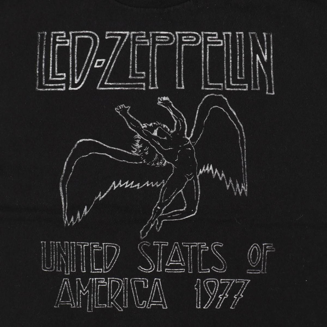 Led Zeppelin Band T-shirt, Band T, Men's L size cotton black type Vintage Second Hand