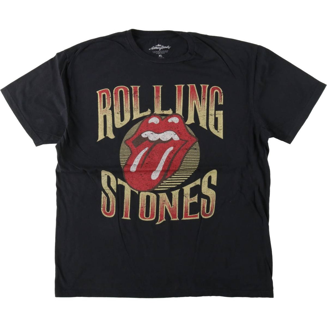 THE ROLLING STONES The Rolling Stones Band T-shirt Band T Men's XL size cotton black type Vintage Second Hand