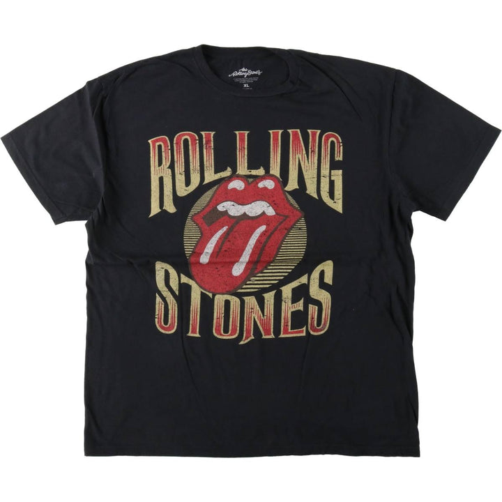 THE ROLLING STONES The Rolling Stones Band T-shirt Band T Men's XL size cotton black type Vintage Second Hand
