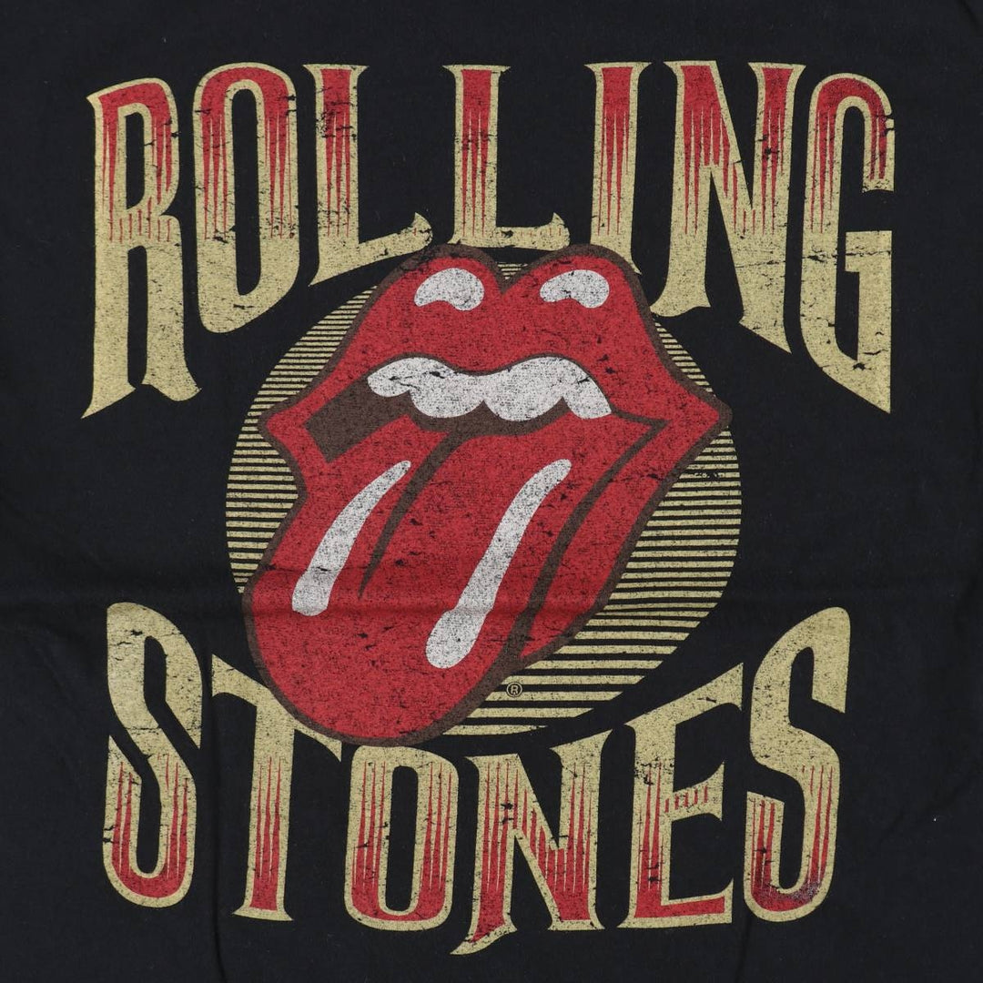THE ROLLING STONES The Rolling Stones Band T-shirt Band T Men's XL size cotton black type Vintage Second Hand