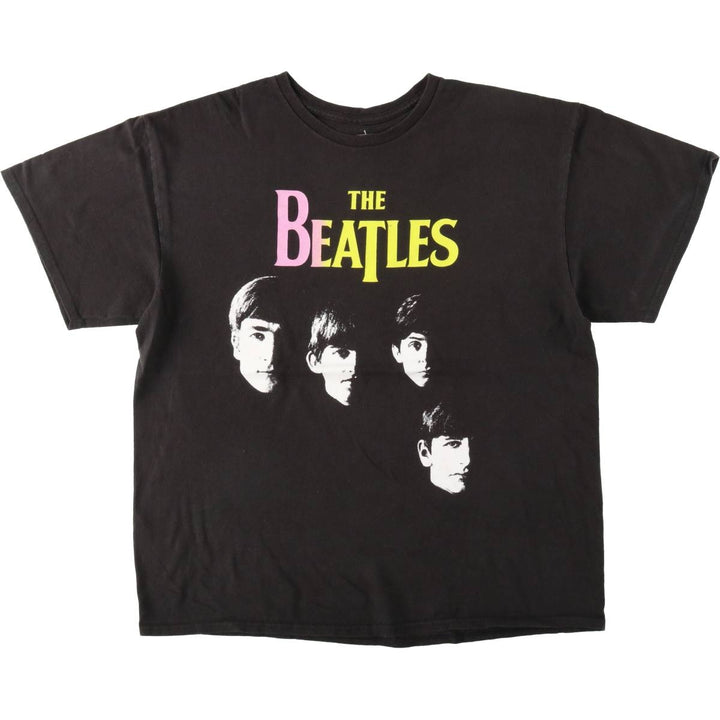 THE BEATLES Band T-shirt, Band T, Men's XL size cotton black type Vintage Second Hand
