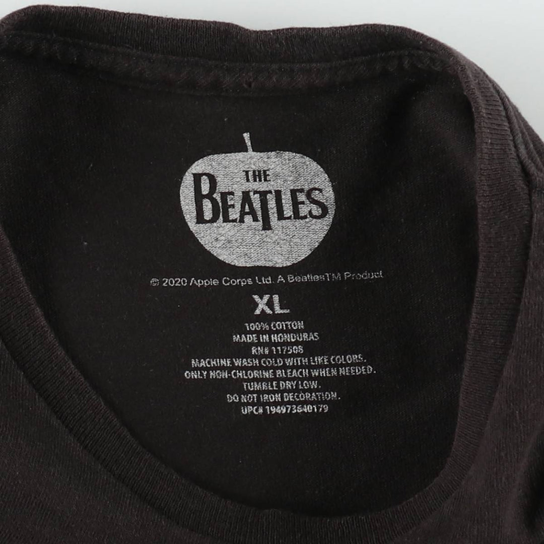 THE BEATLES Band T-shirt, Band T, Men's XL size cotton black type Vintage Second Hand