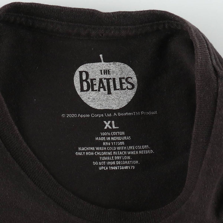 THE BEATLES Band T-shirt, Band T, Men's XL size cotton black type Vintage Second Hand