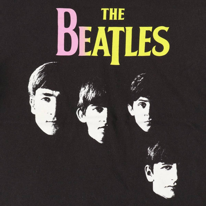 THE BEATLES Band T-shirt, Band T, Men's XL size cotton black type Vintage Second Hand