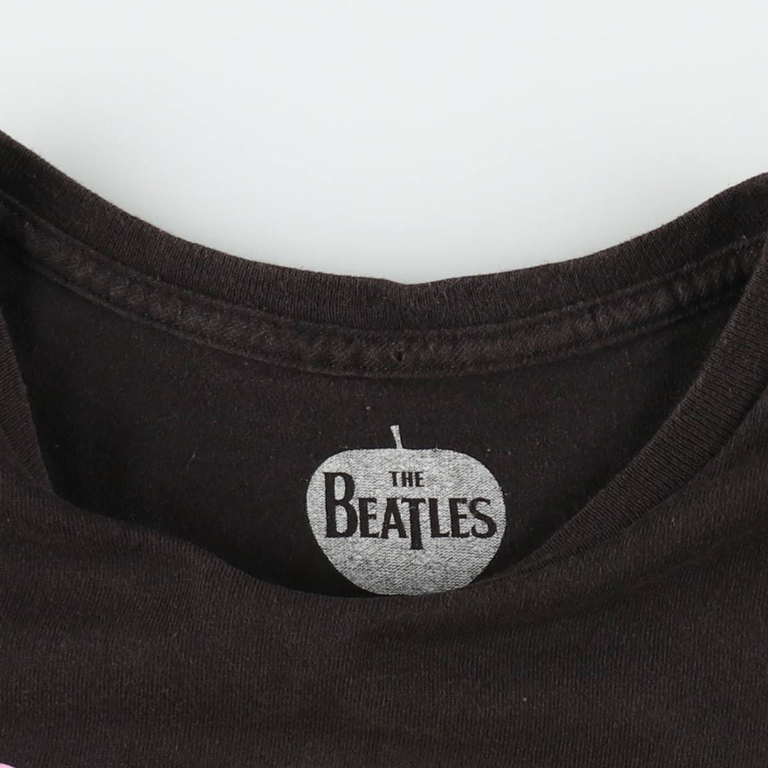 THE BEATLES Band T-shirt, Band T, Men's XL size cotton black type Vintage Second Hand