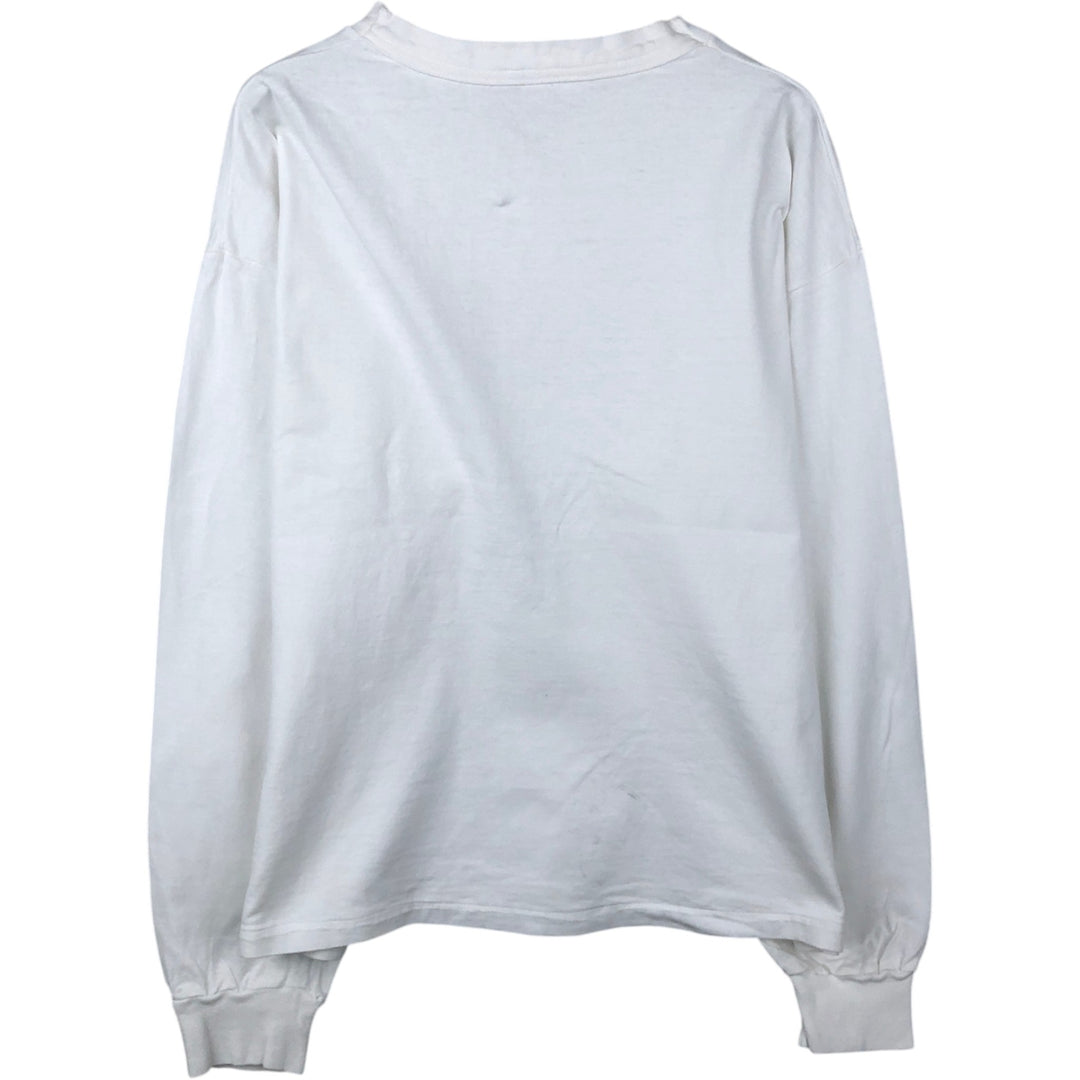 ~90'S Long-Sleeve T-Shirt, Men's XL Equivalent, Vintage unclear white type Vintage Second Hand