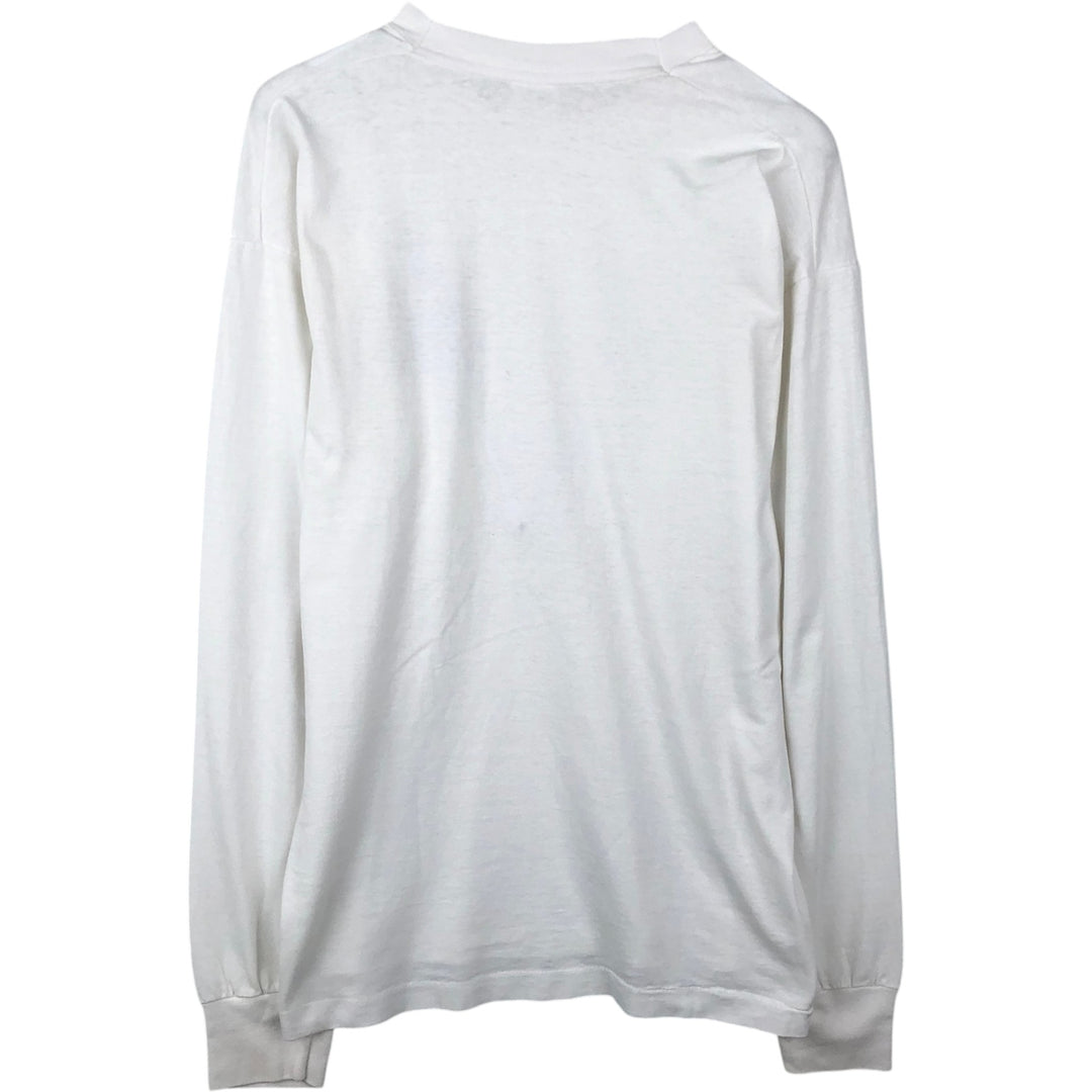 90'S Fruit of the Loom Best Long Sleeve T-Shirt, Made in USA, Men's XL, Vintage unclear white type Vintage Second Hand