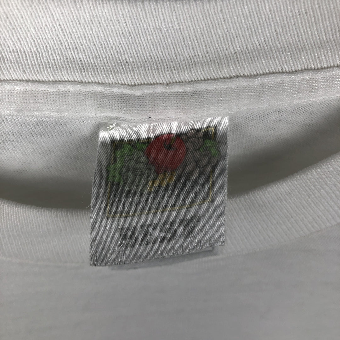 90'S Fruit of the Loom Best Long Sleeve T-Shirt, Made in USA, Men's XL, Vintage unclear white type Vintage Second Hand