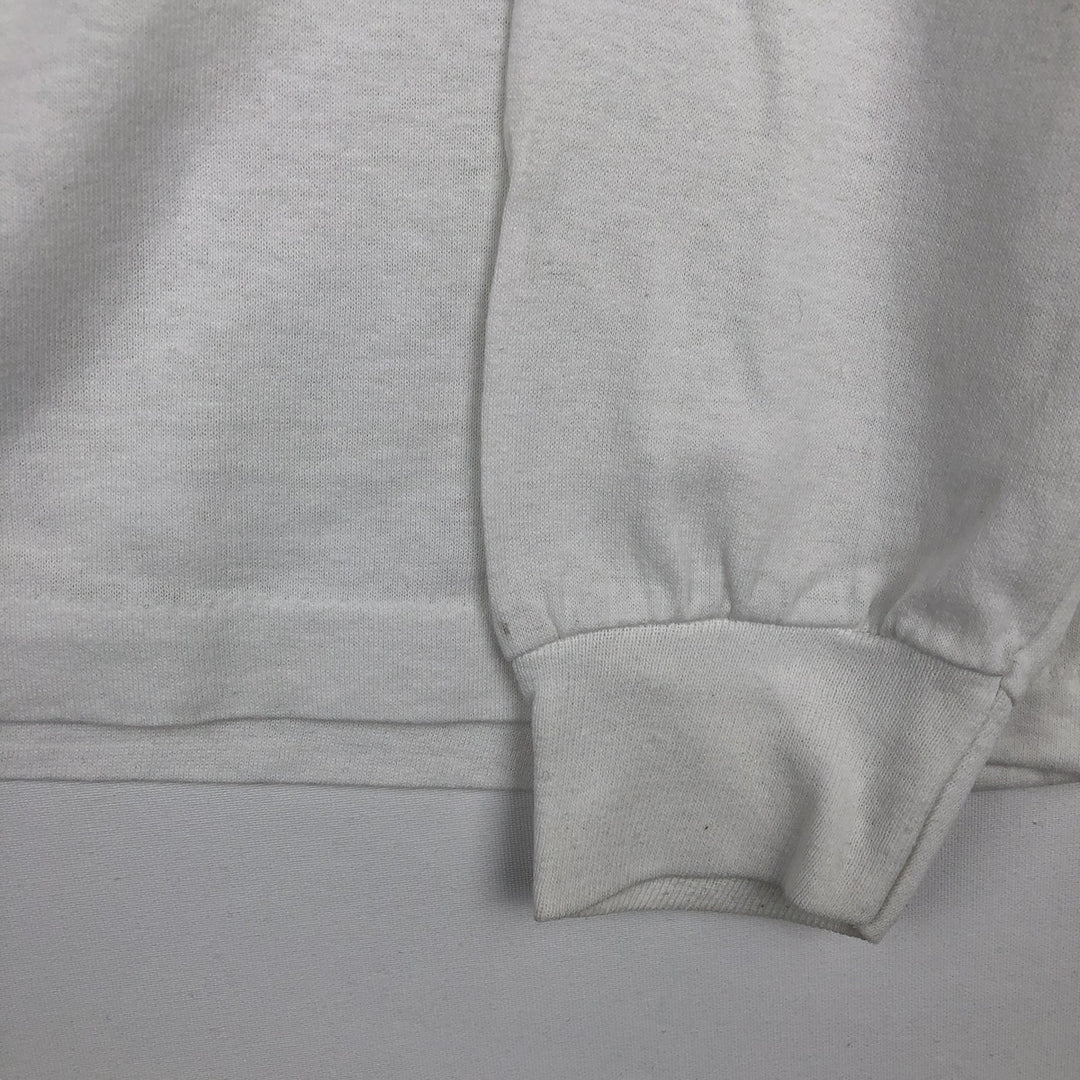 90'S Tee Jays HEF-T Long-Sleeve T-Shirt, Made in USA, Men's XL equivalent. polyester white type Vintage Second Hand