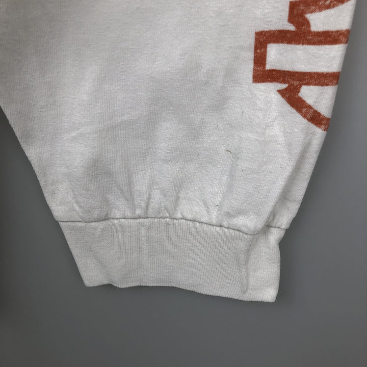 Harley-Davidson Motorcycle Long Sleeve T-Shirt, Men's Size L cotton white type Vintage Second Hand