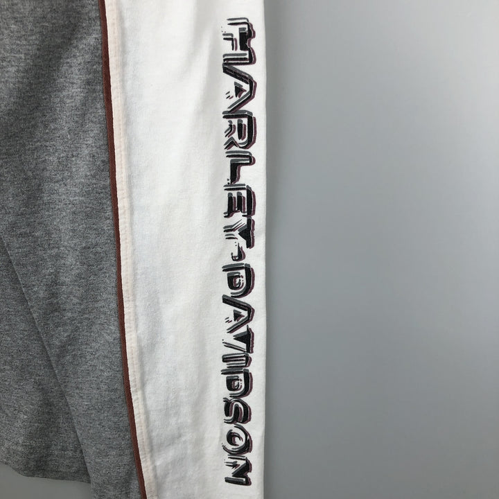 2000'S Harley-Davidson Motorcycle Long Sleeve T-Shirt, Made in USA, Men's Size XL cotton gray type Vintage Second Hand