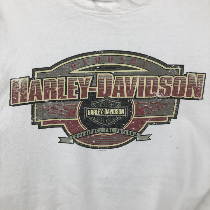 2000'S Harley-Davidson Motorcycle Long Sleeve T-Shirt, Men's Size L cotton white type Vintage Second Hand