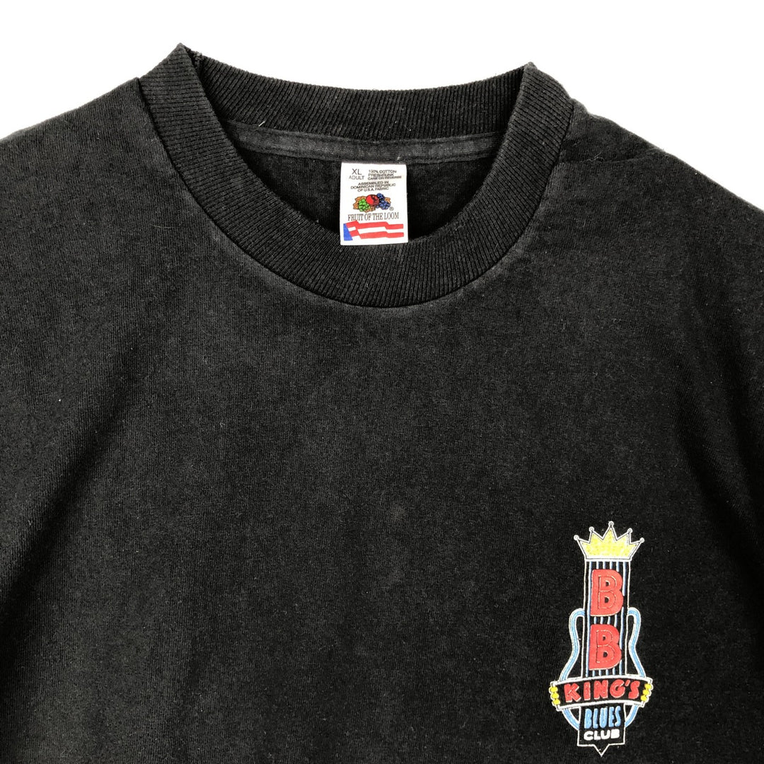 90'S Fruit of the Loom BBKING'S Band T-Shirt, Men's XL equivalent, Vintage cotton black type Vintage Second Hand