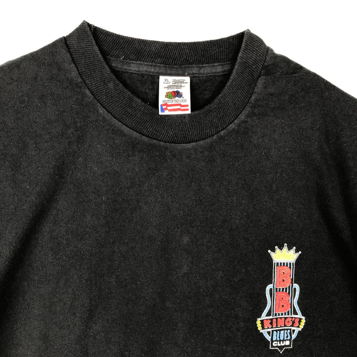 90'S Fruit of the Loom BBKING'S Band T-Shirt, Men's XL equivalent, Vintage cotton black type Vintage Second Hand