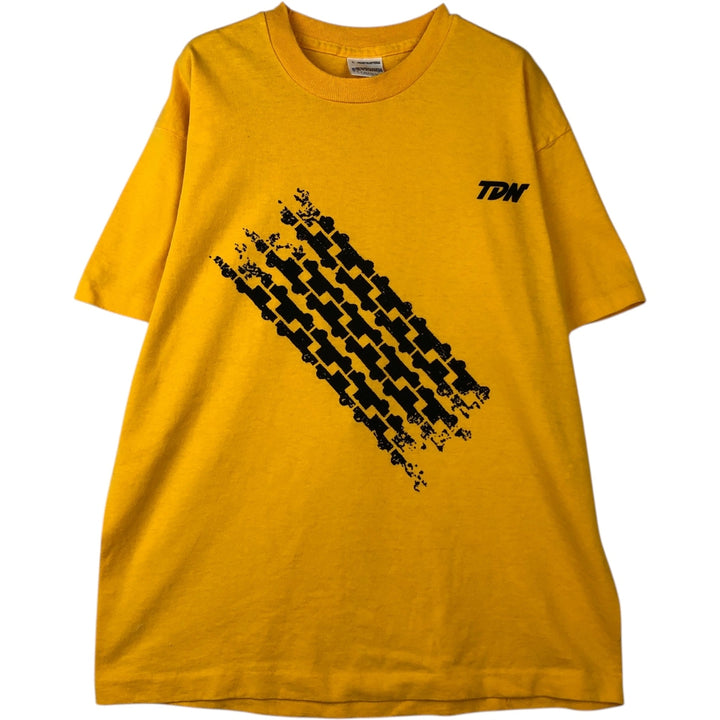 90'S Screen Stars TDN Advertising T-Shirt, Men's Size L (approx.), Vintage cotton yellow type Vintage Second Hand