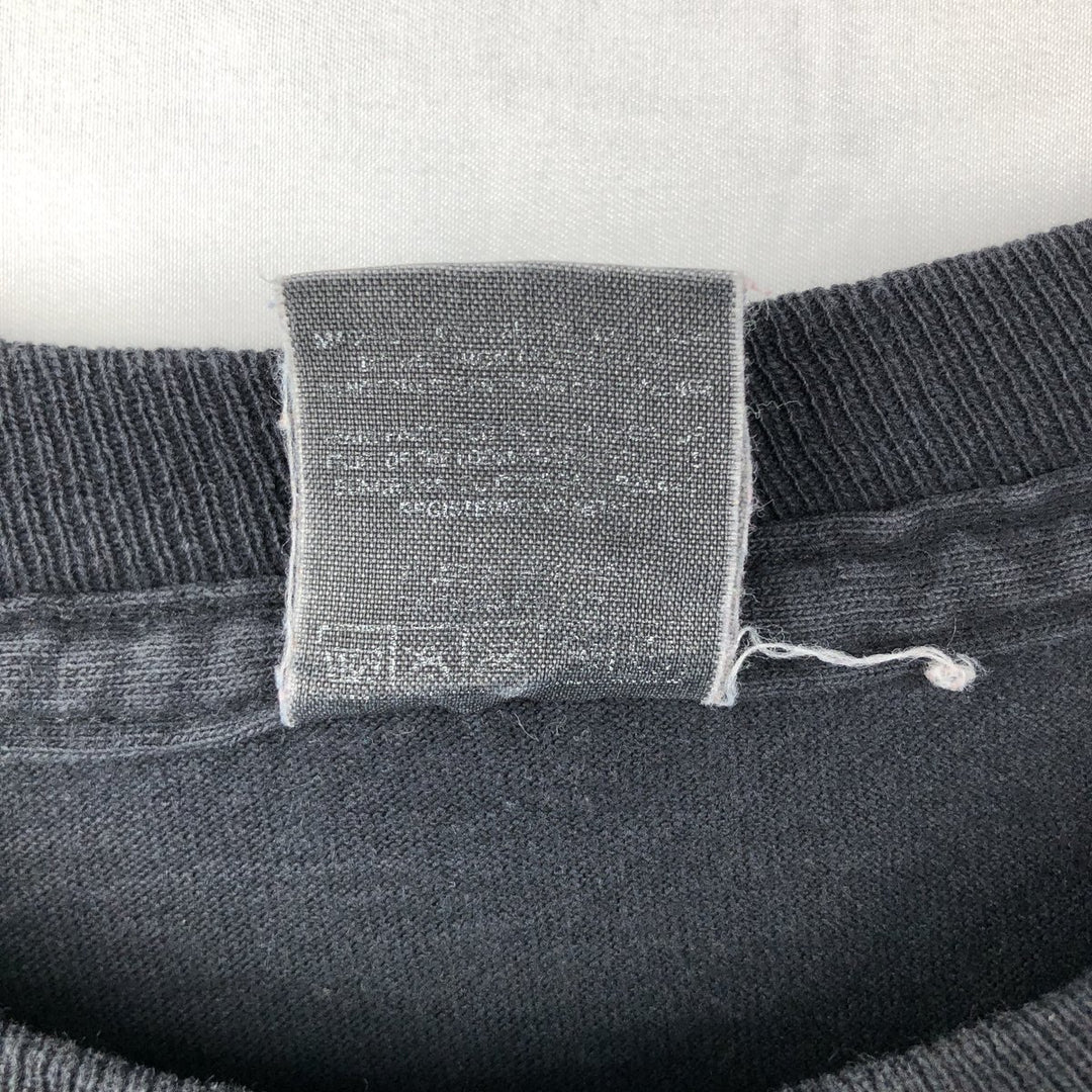 90'S Screen Stars Inside Out Theatre Company Advertising T-Shirt, Men's XL equivalent, Vintage unclear black type Vintage Second Hand