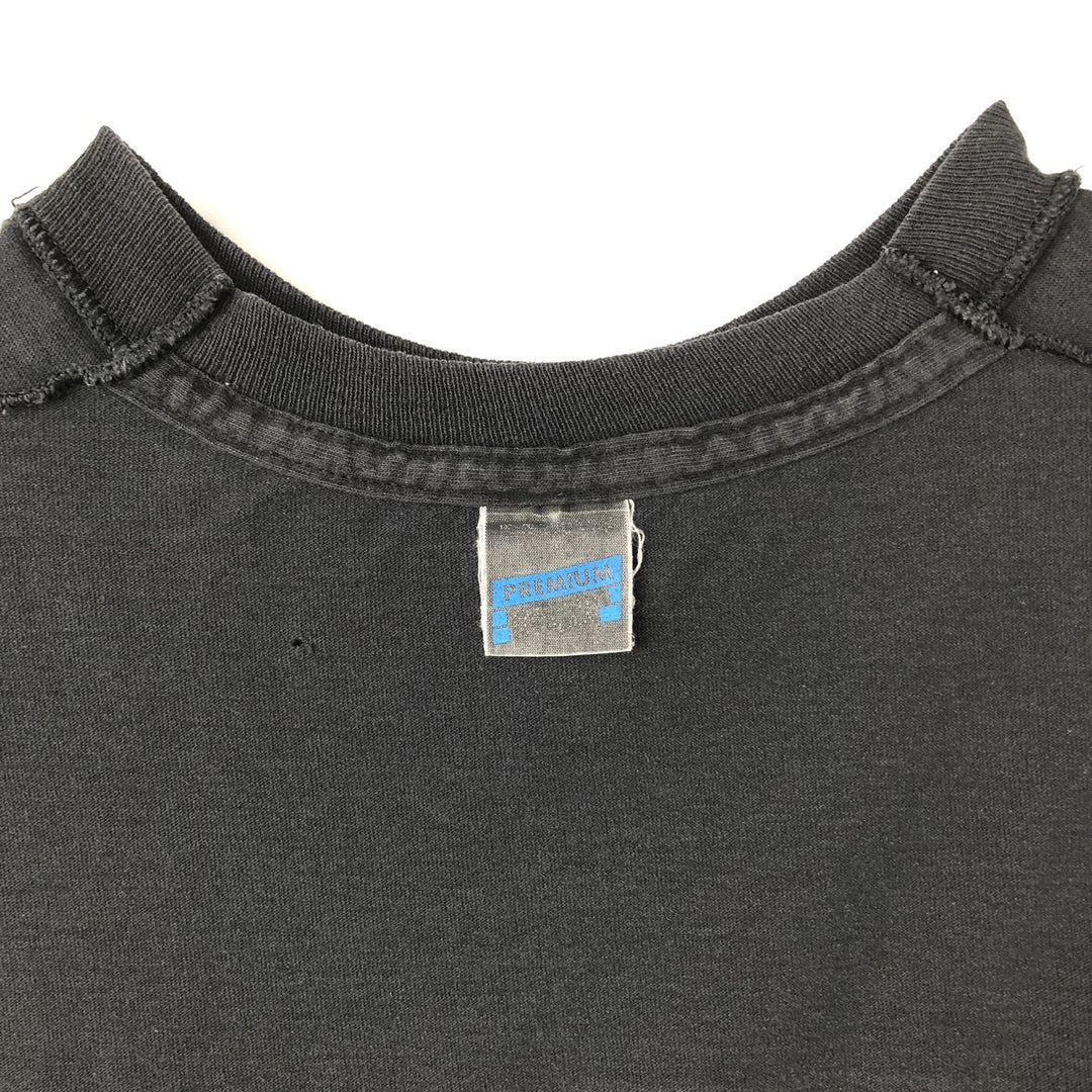 90'S Screen Stars Inside Out Theatre Company Advertising T-Shirt, Men's XL equivalent, Vintage unclear black type Vintage Second Hand