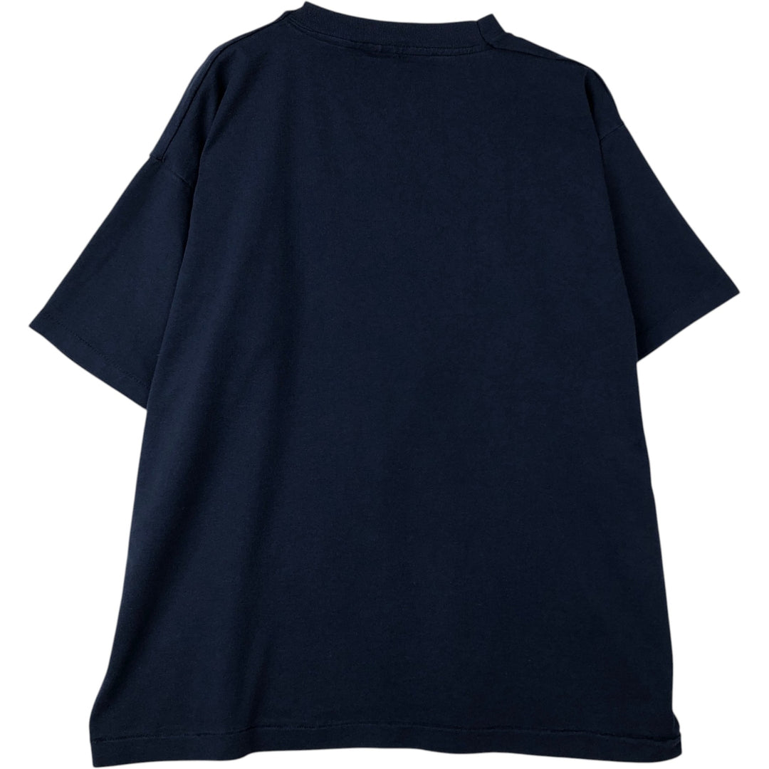 Fruit of the Loom Mark and Monica's Family Pizza Advertising T-Shirt, Men's XL (approx.), Vintage cotton navy blue type Vintage Second Hand