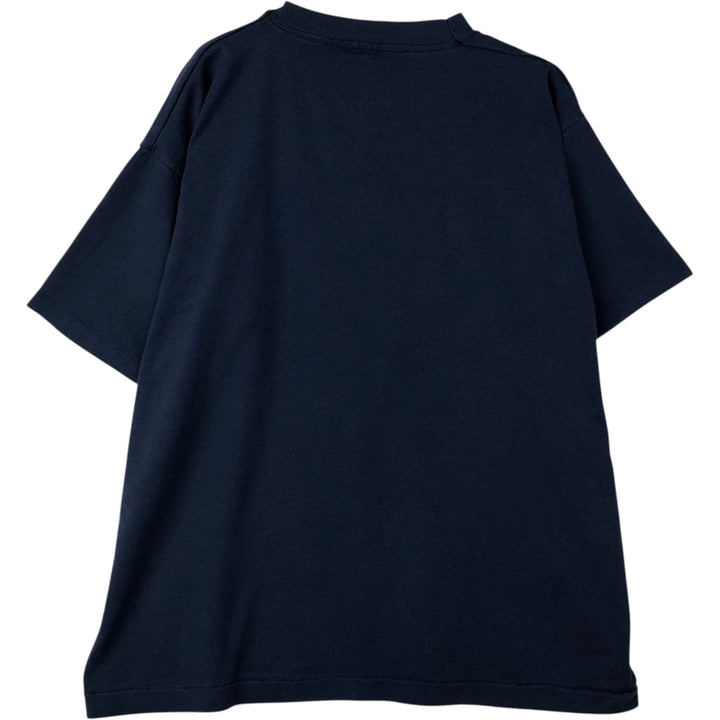 Fruit of the Loom Mark and Monica's Family Pizza Advertising T-Shirt, Men's XL (approx.), Vintage cotton navy blue type Vintage Second Hand