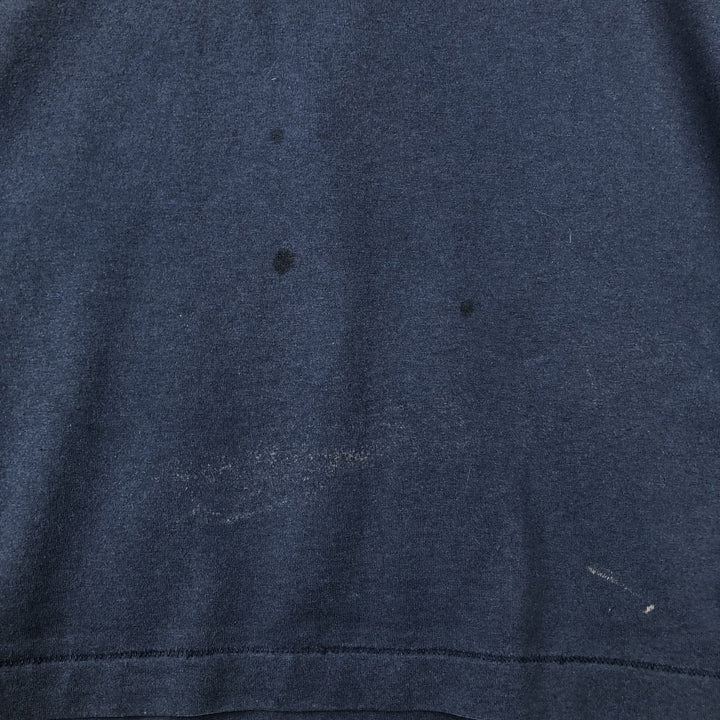 Fruit of the Loom Mark and Monica's Family Pizza Advertising T-Shirt, Men's XL (approx.), Vintage cotton navy blue type Vintage Second Hand