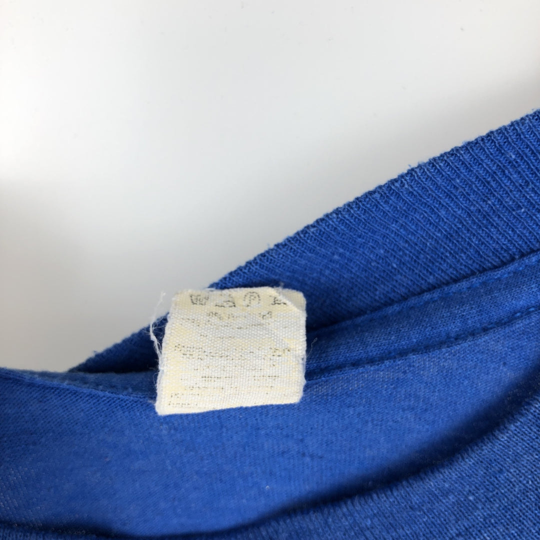 ~90'S AT and T Adrian Steel Advertising T-Shirt, Men's Size M (approx.), Vintage unclear blue type Vintage Second Hand