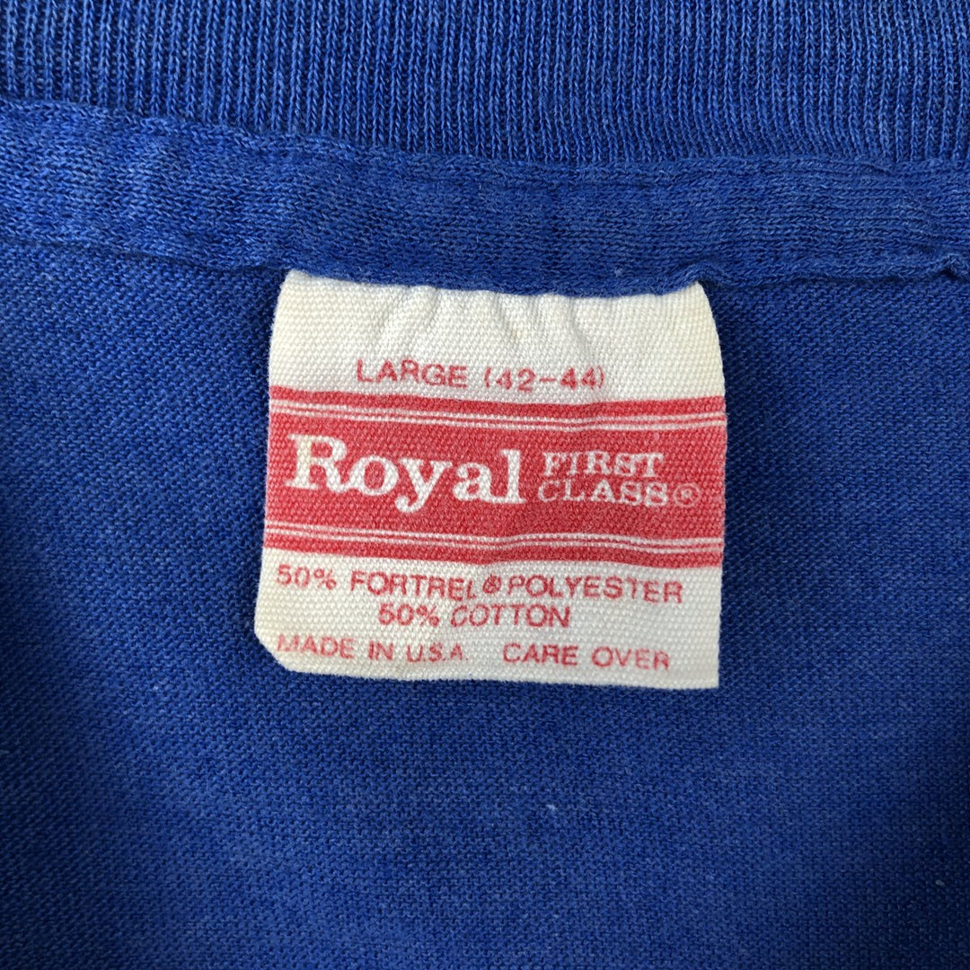 80s-90'S ROYAL Newcastle Brown Ale Advertising T-Shirt, Made in USA, Men's Size L (approx.), Vintage polyester blue type Vintage Second Hand