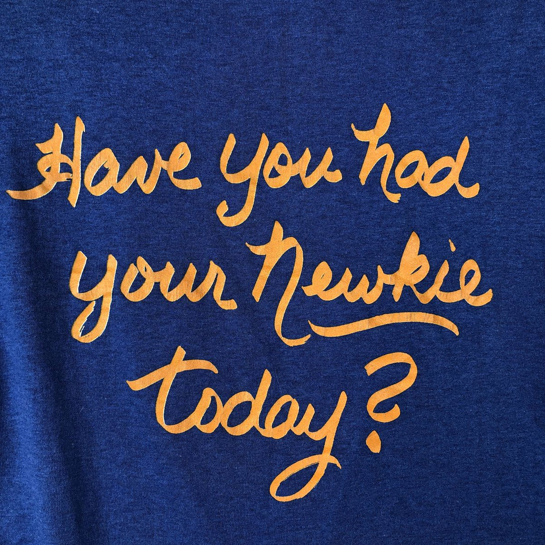 80s-90'S ROYAL Newcastle Brown Ale Advertising T-Shirt, Made in USA, Men's Size L (approx.), Vintage polyester blue type Vintage Second Hand