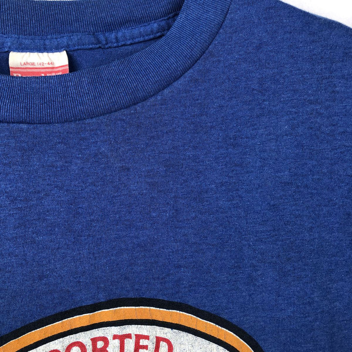 80s-90'S ROYAL Newcastle Brown Ale Advertising T-Shirt, Made in USA, Men's Size L (approx.), Vintage polyester blue type Vintage Second Hand