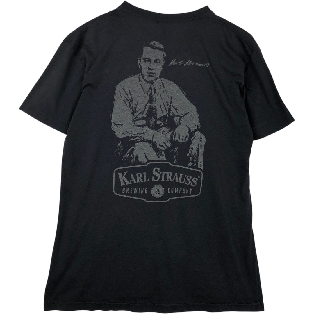 Karl Strauss Brewing Company Advertising T-shirt, Men's Size M (approx.), Vintage unclear black type Vintage Second Hand