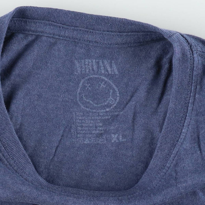 NIRVANA Nirvana Band T-shirt, Band T, Men's XL size unclear blue type Vintage Second Hand