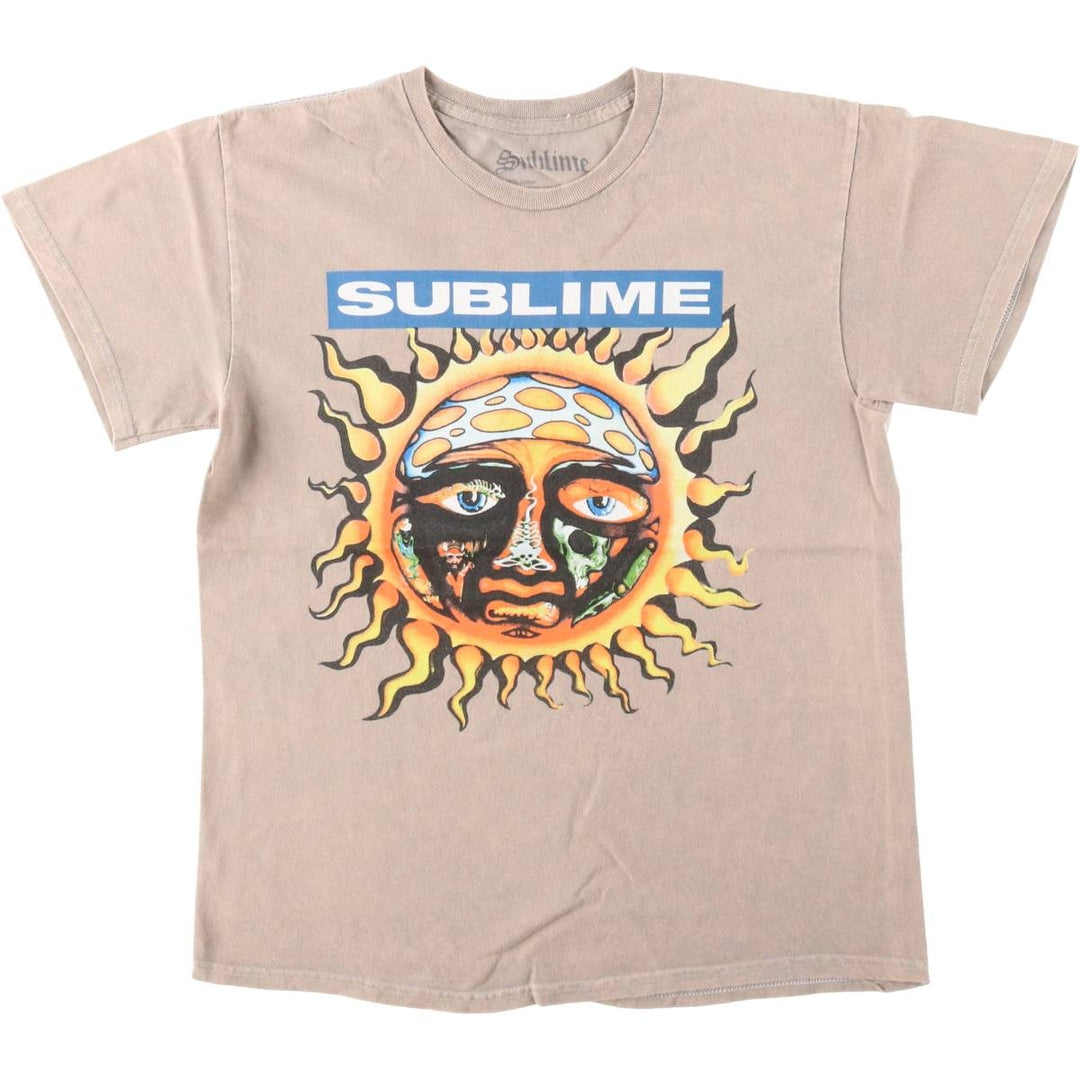 SUBLIME Band T-shirt, Men's M size cotton Beige type Vintage Second Hand