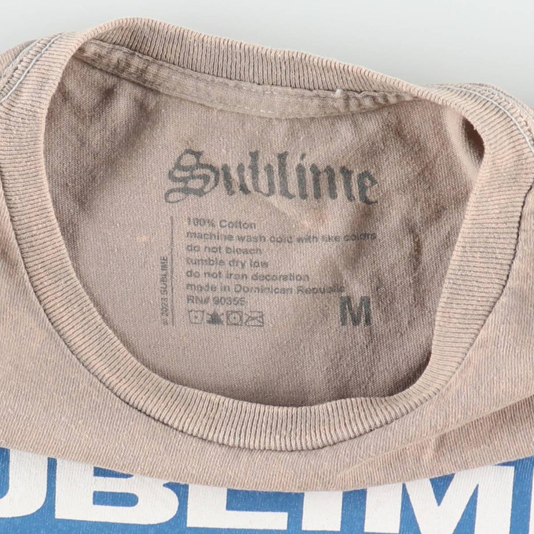SUBLIME Band T-shirt, Men's M size cotton Beige type Vintage Second Hand