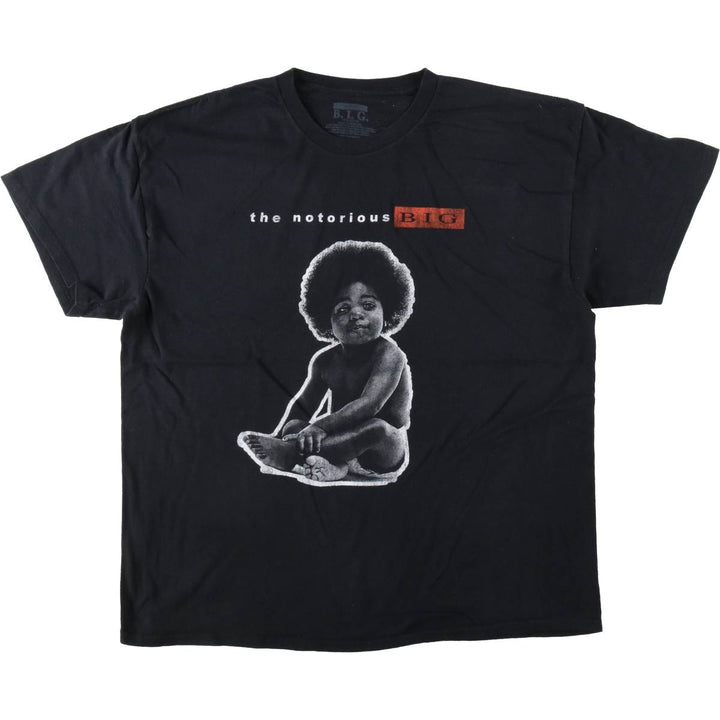 THE NOTORIOUS BIG Notorious BIG Rap T-shirt Rap T Men's XL size cotton black type Vintage Second Hand