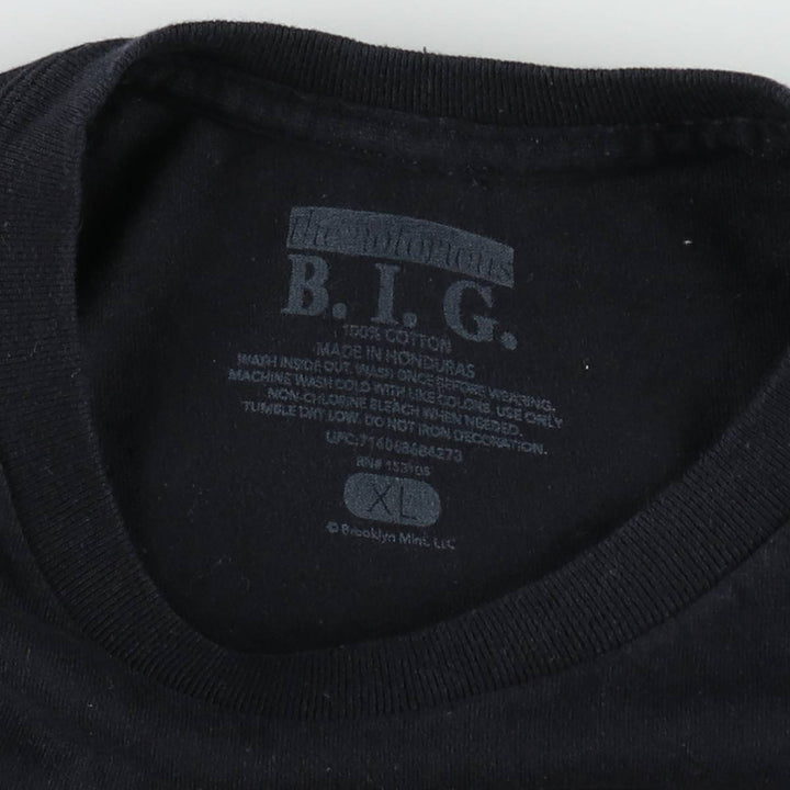 THE NOTORIOUS BIG Notorious BIG Rap T-shirt Rap T Men's XL size cotton black type Vintage Second Hand