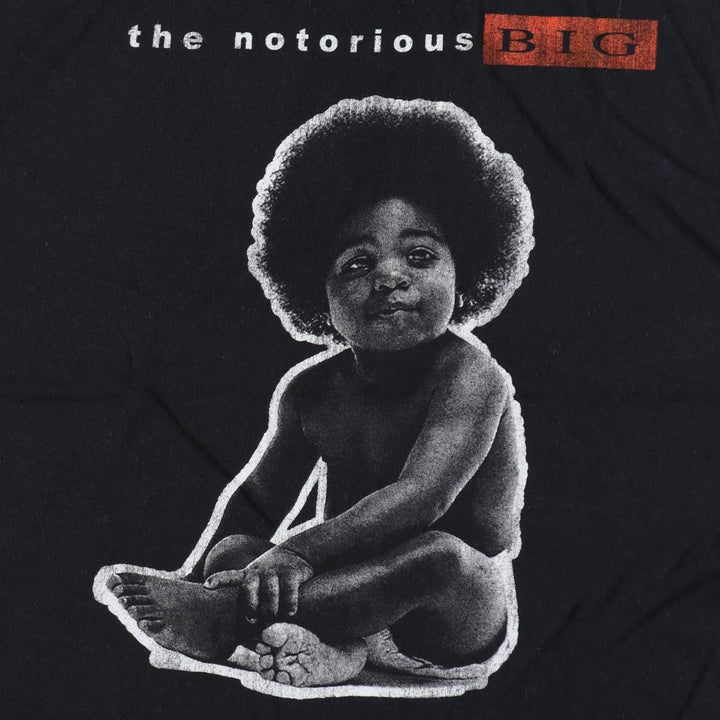 THE NOTORIOUS BIG Notorious BIG Rap T-shirt Rap T Men's XL size cotton black type Vintage Second Hand