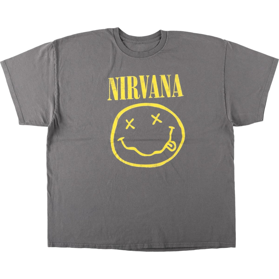 NIRVANA Nirvana Band T-shirt, Band T, Men's XXL cotton gray type Vintage Second Hand