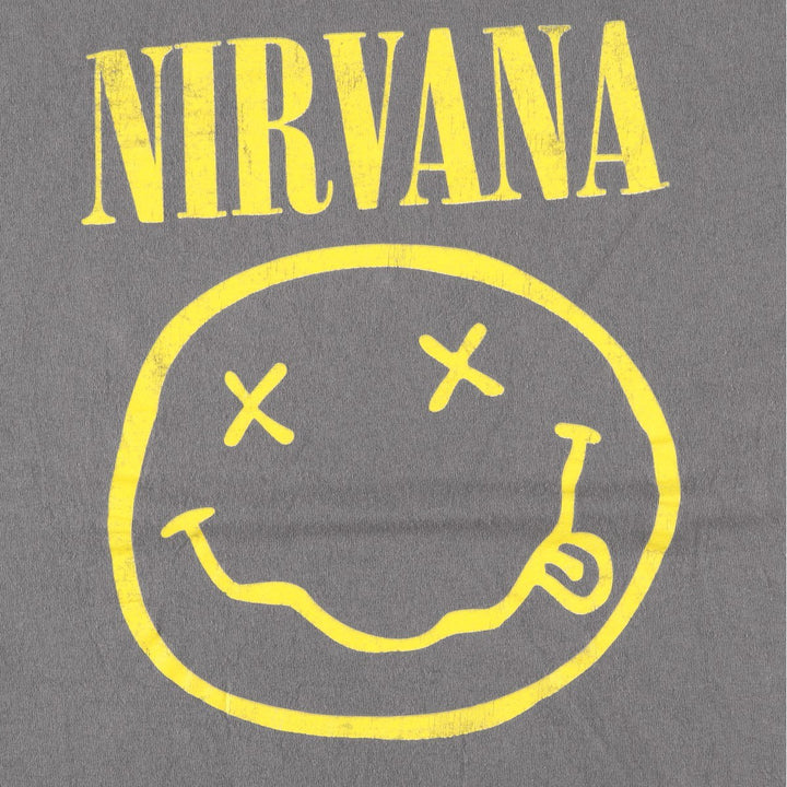 NIRVANA Nirvana Band T-shirt, Band T, Men's XXL cotton gray type Vintage Second Hand
