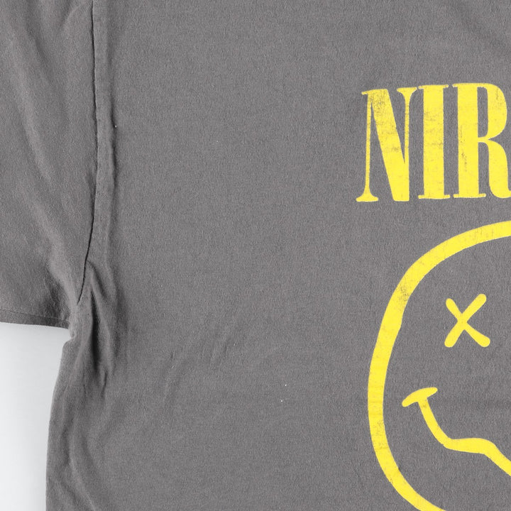 NIRVANA Nirvana Band T-shirt, Band T, Men's XXL cotton gray type Vintage Second Hand