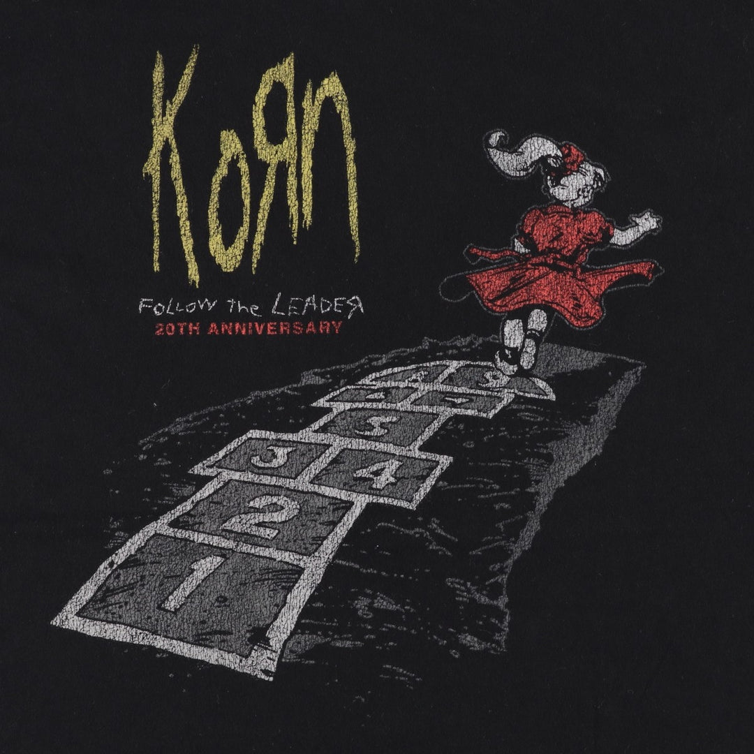 KORN band T-shirt, band T, men's XL size unclear black type Vintage Second Hand