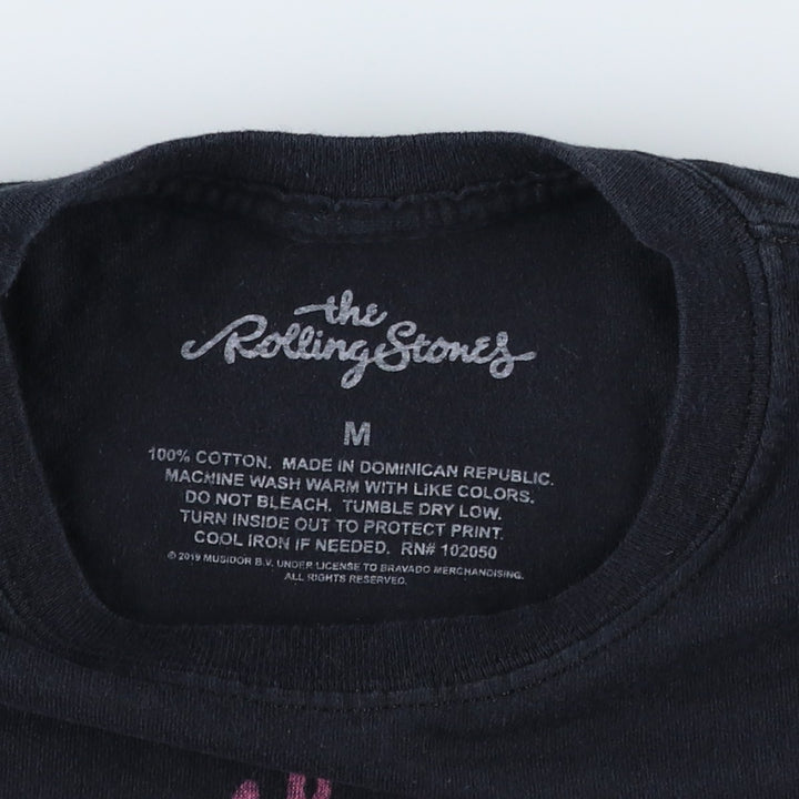 THE ROLLING STONES The Rolling Stones Band T-shirt Band T Men's M size cotton black type Vintage Second Hand