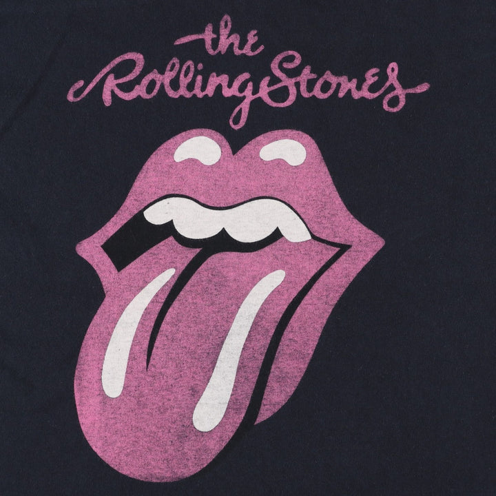 THE ROLLING STONES The Rolling Stones Band T-shirt Band T Men's M size cotton black type Vintage Second Hand