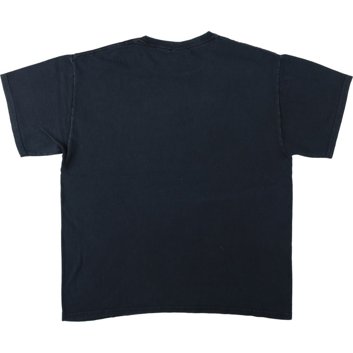 Gildan Skull Pattern Motorcycle T-Shirt, Men's Size L (approx.) cotton black type Vintage Second Hand