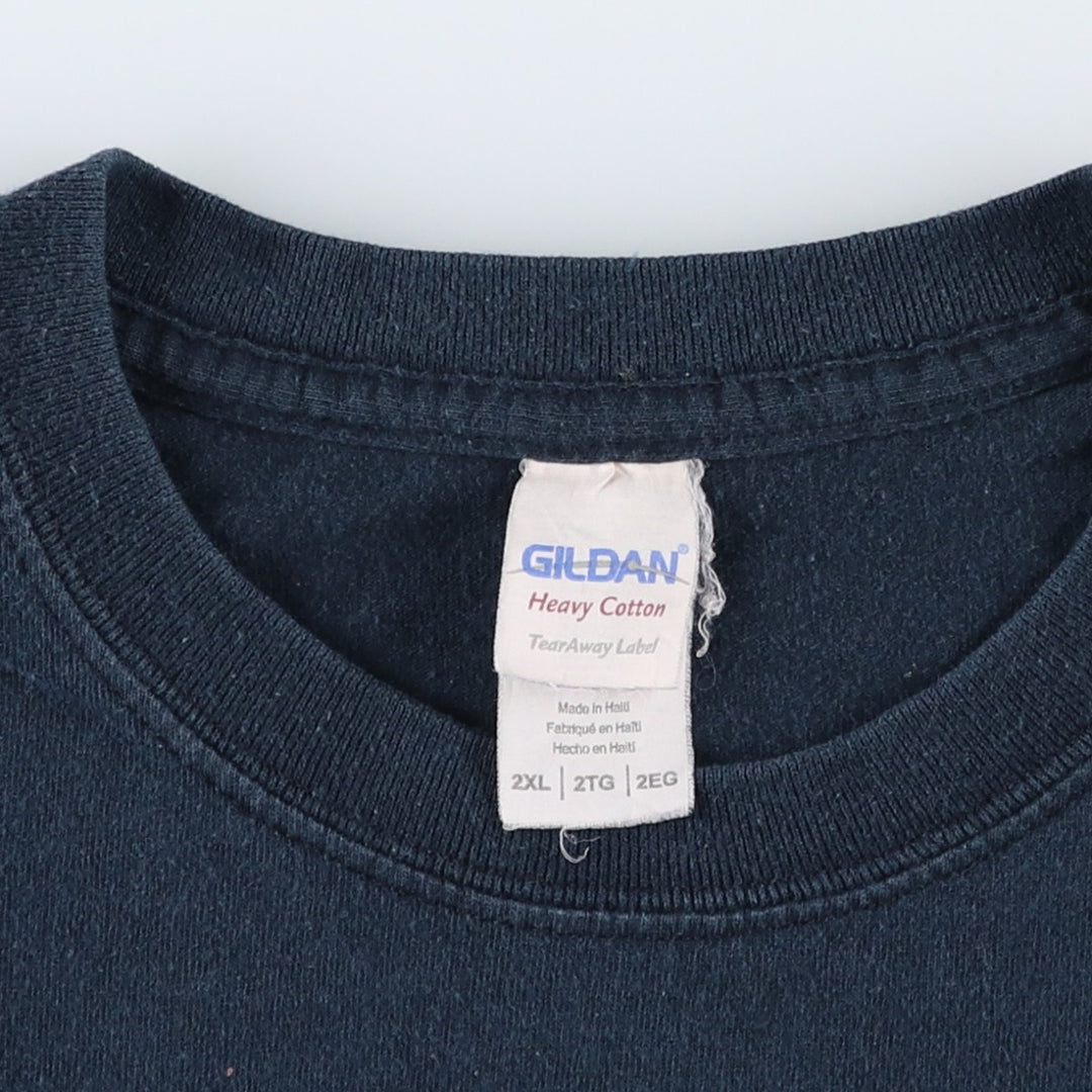 Gildan Heavy Cotton Hex Campaign Band T-Shirt (Men's XXL equivalent) cotton navy blue type Vintage Second Hand