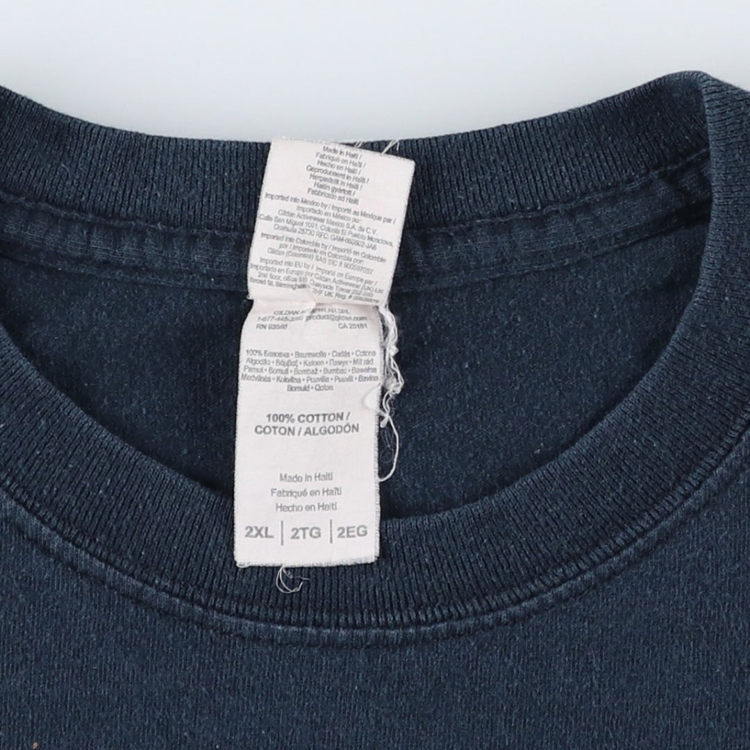 Gildan Heavy Cotton Hex Campaign Band T-Shirt (Men's XXL equivalent) cotton navy blue type Vintage Second Hand