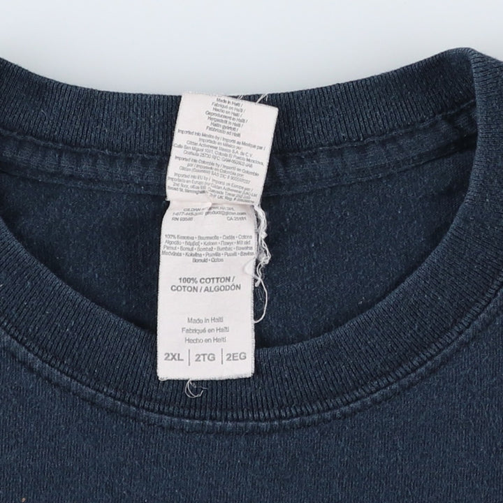 Gildan Heavy Cotton Hex Campaign Band T-Shirt (Men's XXL equivalent) cotton navy blue type Vintage Second Hand